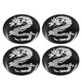 thumbnail image 1 of Diámetro De Rueda De Coche De 56mm Diafragmas Tapa Central Cubierta Dragón Patrón Tono De Plata 4Pcs, 1 of 1