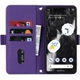 thumbnail image 4 of Crossbody Wallet for Google Pixel 7 Case with Adjustable Lanyard Strap Credit Card Holder 6.3",PU Leather Handbag Purse Kickstand Make Up Mirror Cover Case for Men Women Girl,Purple, 4 of 14