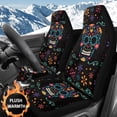 thumbnail image 2 of Uorisanigo Car Seat Cover Fit Four Seasons, Universal Sugar Skull Front of Car Seat Cushions, 2 PCS Auto Seats Protectors, Fit for Most Cars, SUVs, Trucks, and Vans, 2 of 7