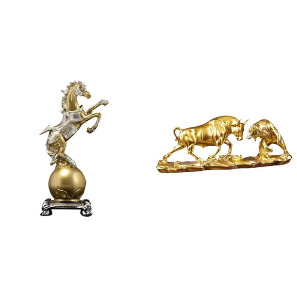 Figura de escritorio,Estante con estatua de caballo para escritorio,oficina y decoración del hogar,Figura decorativa de resina para escritorio,decoración del hogar,Estatua de