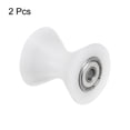 thumbnail image 3 of 2uds U Tipo Ranura Polea Nailon Revestido Rulo Rodamiento 5x27.5x30mm U Ranura Guía Rueda para Puertas Ventana o Conducción Mecánico Equipo, Blanco, 3 of 5