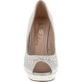 thumbnail image 4 of De Blossom Womens Glitter Rhinestone Peep Toe Pump ALLE-1, 4 of 4