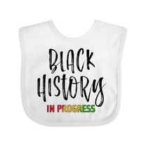 Inktastic Black History In Progress Boys or Girls Baby Bib