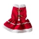 thumbnail image 2 of Christmas Dress Costume Pet Santa Claus Clothes Velvet Dresses Puppy Winter Cold Weather Coat Xmas Holiday Outfit Clothing Red Skirt Apparel, 2 of 6