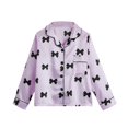 thumbnail image 5 of Usaibhir Girls Pajamas Silk PJS Set Satin Sleepwear Long Sleeve Jammies for Kids Button-Down Nightwear Loungewear 7-14 Years, 5 of 10