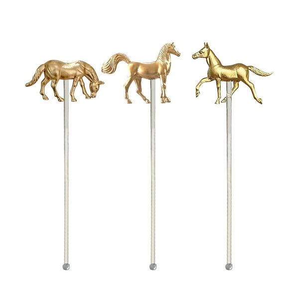 LQXZWJY 1Pcs 7.5 Inches Drink Stirrers , Coffee & Cocktail Stirrers,Plastic Horse Stir Sticks for Cocktails Coffee Whiskey Derby Party Favors Decoration