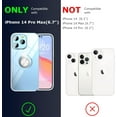 thumbnail image 6 of Case for iPhone 14 Pro Max with 2 Tempered Glass Screen Protector, 1 Silver Camera Lens Protector,Clear Body Soft TPU Shockproof Case with Ring Kickstand for iPhone 14 Pro Max 6.7 inch, Clear Sets1, 6 of 7