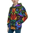 thumbnail image 2 of Pofeuu Colorful Floral Print Teenage Zipper Hoodie Sweatshirts Hooded Casual Jackets With Pocket For Boys Girls-Medium, 2 of 6