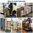 thumbnail image 4 of Heavy Duty Steel Step Stool - Dual Armrests, Non-Skid Platform, Adjustable Height - 450 lb Capacity - Safe Bedside & Bathroom Step for Adults, Seniors, Disabled - Double Armrest Single Layer 606G, 4 of 8