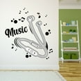 thumbnail image 3 of Music Wall Decal Earphones Silhouette and Musical Notes Bedroom Wall Decal for Girls Instrument Cute Themed Room Décor - Size: 27 In x 30 In, 3 of 5
