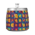 thumbnail image 7 of Yayeee Ashtray with Lid for Cigarette Smokeless Stainless Steel Home Ash Holder, Colorful Checkered Daisy, 7 of 7