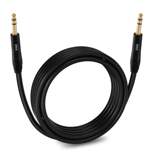 LyxPro 1/4 TRS Male to Male Audio Cable, 15 ft, Gold-Plated, Durable & Flexible