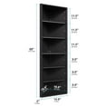 thumbnail image 3 of 68" Tall Corner Bookshelf Bookcase, 6 Tier Corner Shelf with Adjustable Shelf,Freestanding Corner Display Storage Shelf for Living Room, Office, Kitchen, Bath Room,Small Space, Black, 3 of 9
