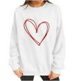 thumbnail image 5 of EchfiProm Christmas Sweatshirts for Women White Graphic Pullover Crewneck Long Sleeve Valentine Day Hers Tops Oversized, 5 of 8
