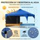 thumbnail image 3 of Carpa Plegable 3x3 m , Toldo Oxford 150D Impermeable Protección UPF50+ Anti Rayos UV, Mecanismo Bloqueo Central Armado Rápido Sin Herramientas-Para Jardín, Patio, Camping, Fiestas y Puestos De Feria, 3 of 8