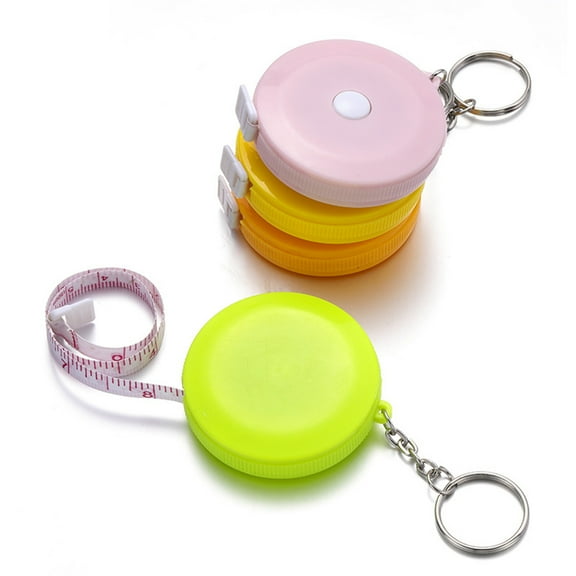 Mini Tape Measure Portable High Precision Tape Measure With Ring for Home Outdoor (Orange, 1.5m)