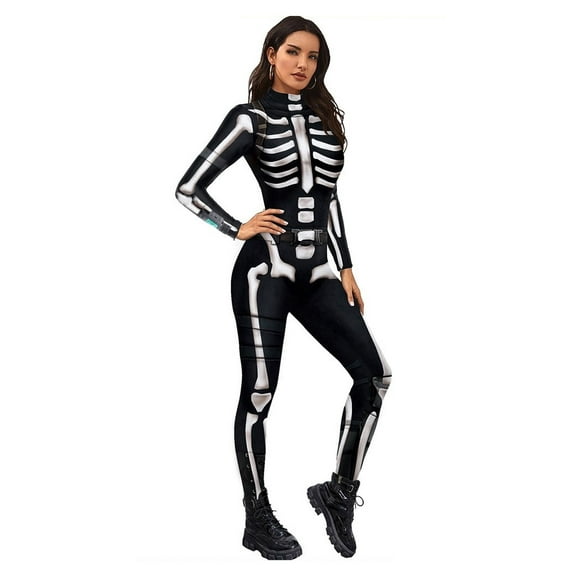 Skeleton Skin Suit Women Costume - Size S