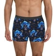 thumbnail image 2 of Bingfone cool blue flower Skull Men's Underwear - Casual Stretch Boxer Briefs-Large, 2 of 7
