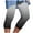 Gray, variant on Utoimkio Plus Size Capri Leggings for Women Womens Athletic Cropped Pants Solid Color Casual Elastic Waist Beach Pants