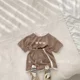 thumbnail image 1 of Camiseta con estampado de oso pequeño para niños y niñas, pantalones cortos de algodón, jersey de cuello redondo, ropa de manga corta para el hogar, trajes de 2 piezas, 1 of 5