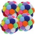 thumbnail image 2 of 4 bolas de juguete para gatos con campanas, bolas peludas para gatos, juguetes interactivos para gatos, juguetes de bolas para gatos de interior, 2 of 4