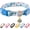 Blue, variant on Cute Dog Collar Beige Flower Pattern for Boys and Girls Holiday Dog Collars Summer Fall Gift Adjustable for Small to Medium Breed Dogs (XS)