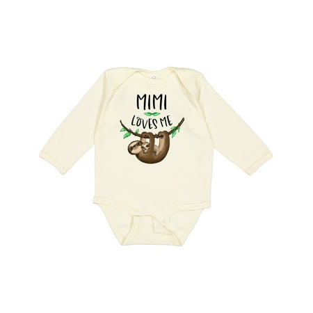 

Inktastic Mimi Loves Me Cute Sloth and Baby Gift Baby Boy or Baby Girl Long Sleeve Bodysuit