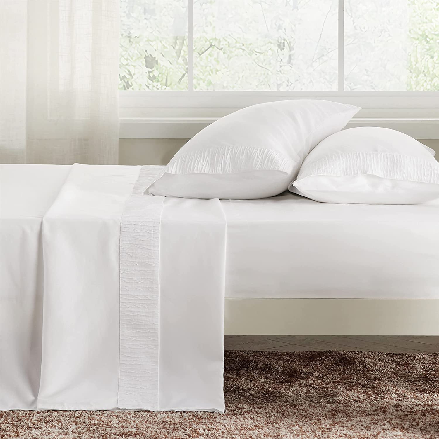 Bedsure 4 Pieces Hotel Luxury Grey Queen Sheet Set ，Easy Care
