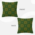 thumbnail image 3 of LNWH Decorative Pillow Covers, Green Yellow Leaves Square Sofa Decorative Knit Pillow Case, 24"x24", 3 of 8