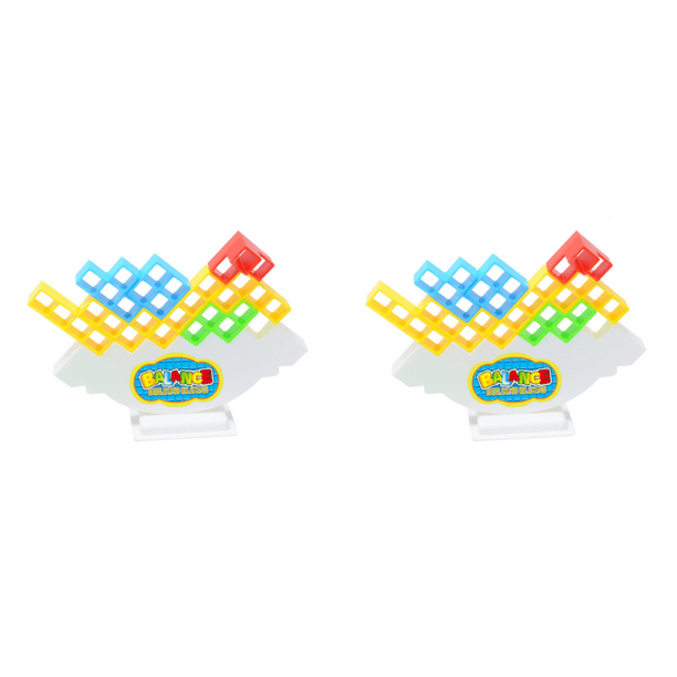 Juguetes apilables de equilibrio Tetra Tower para niños y adultos (piezas de bloques) 64 piezas