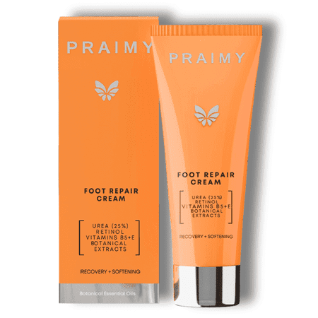 PRAIMY Foot Repair Cream - Therapeutic & Hydrating Urea & Grapefruit Cream for Cracked Heels & Diabetes, 3.3 fl oz