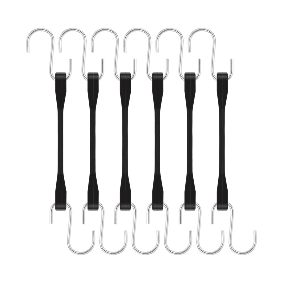 Rubber Cords with Hooks 6 Inch,Rubber Bungee Cords Heavy Duty Outdoor Rubber Tie Down Straps with S Hooks for Truck,Van