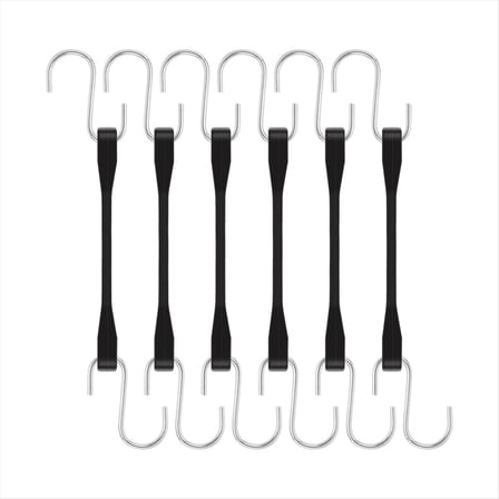 Rubber Cords with Hooks 6 Inch,Rubber Bungee Heavy Duty Outdoor Tie Down Straps S for Truck,Van