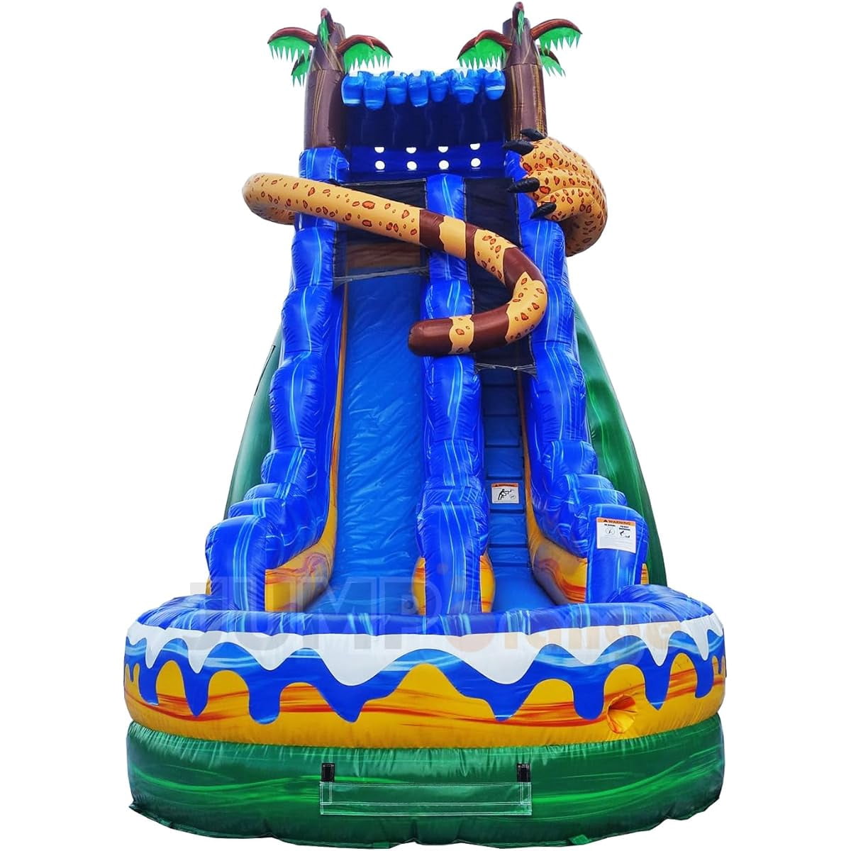 JumpOrange 19’ Jaguar Commercial Grade Water Slide with Splash Pool for Kids and Adults (with Blower), Outdoor Indoor, Wet Dry Use, Tall Inflatable