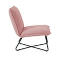 thumbnail image 4 of Linon Kinard Pillow Accent Chair with Black Metal Legs, Blush Sherpa, 4 of 8