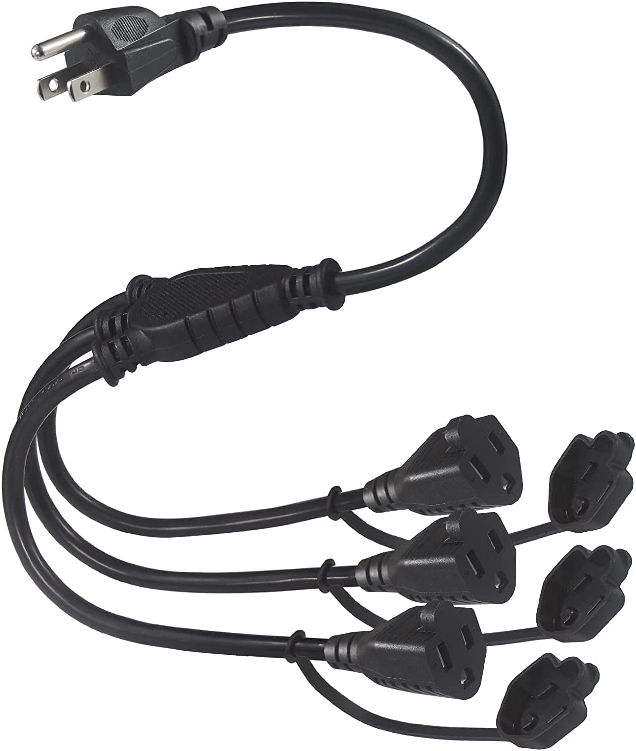 3Outlet Power Splitter Cord, 1 to 3 Way Outlet Indoor & Outdoor Use