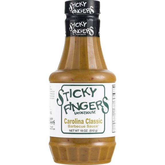 (Pack Of 6) Sticky Fingers Sauce Bbq Carolina Classic 18 Oz