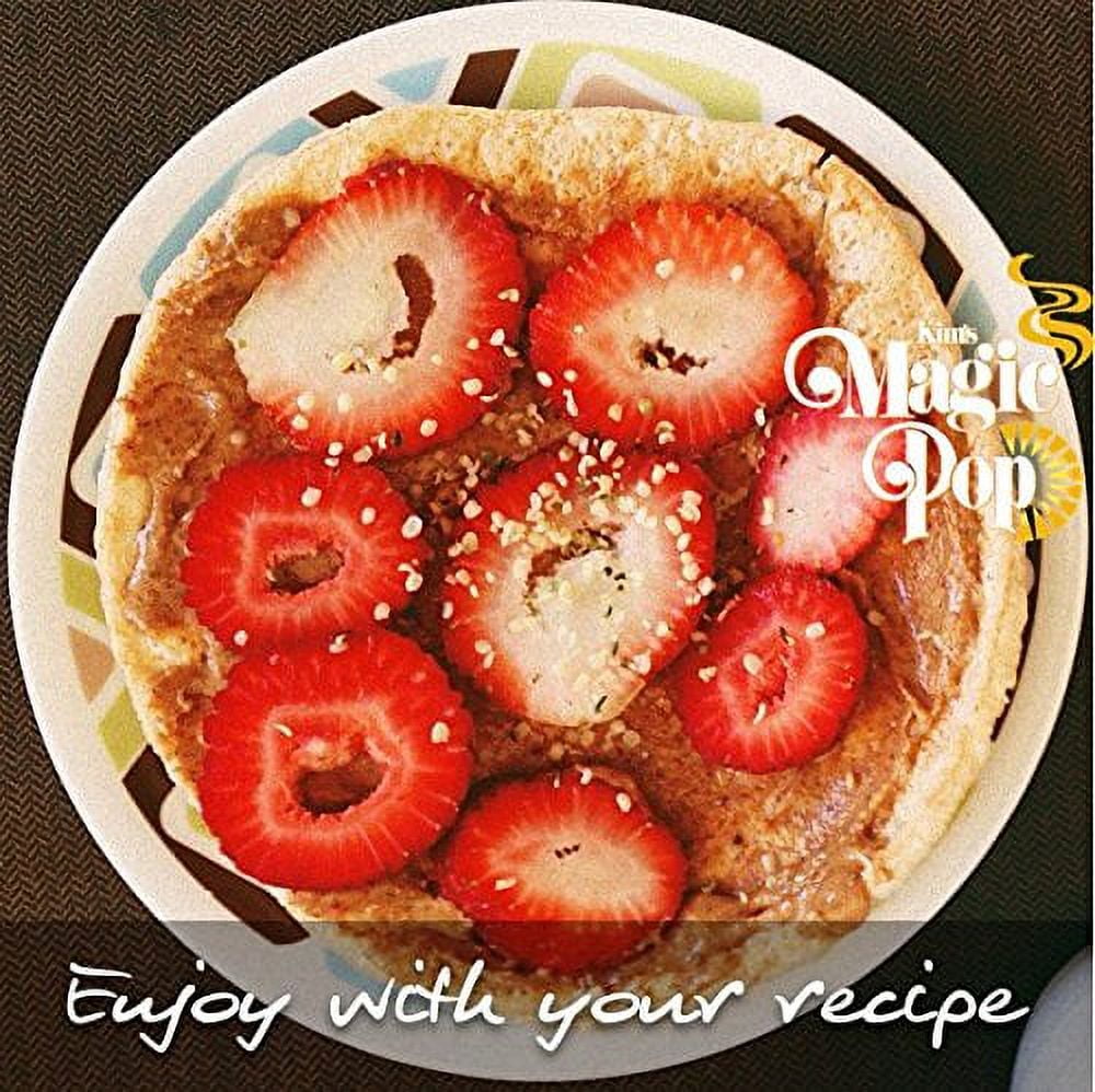 Kim's Magic Pop Freshly Popped Rice Cakes | Vegan | Cinnamon Flavor | 6 Bags | 15 Cakes per Bag | Low Carb, Sugar Free, Fat Free, Natural, Multigrain Korean Snack | Easy Bread