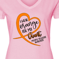 thumbnail image 4 of Inktastic I Wear Orange for my Aunt Multiple Sclerosis Awareness Women's V-Neck T-Shirt, 4 of 5