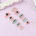 thumbnail image 6 of Miwamany 24Pcs Halloween Press on Nails Square Short Fake Nails with Spiders Web Designs, Halloween on nails for Women Girls, Matte Halloween Acrylic False Nails for Women Nail Art DIY, 6 of 6