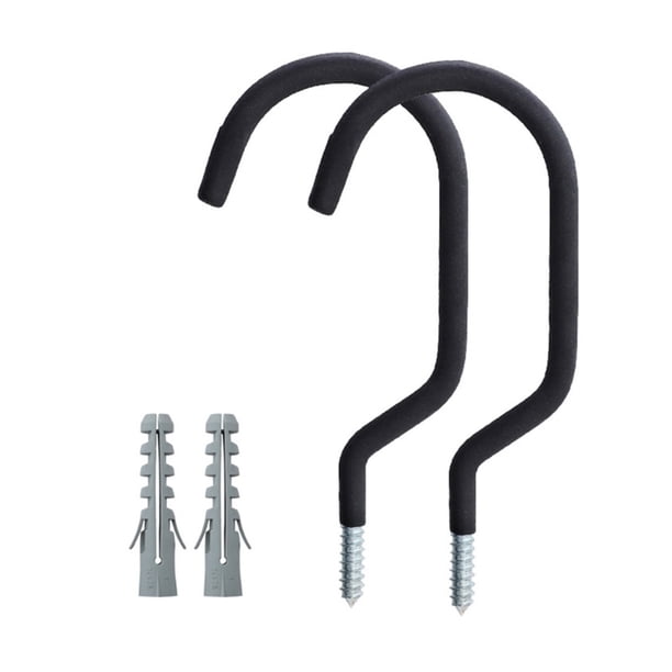 2 UNIDS / SET PARED MONTAJE MANTENIMIENTO DE LA PARED GARAJE DE LA BICICLETA DE LA BICICLETA DE LA MUERTA NEGRA DE ACERO