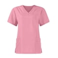 thumbnail image 5 of Scrub Sets for Woman Essential Jogger Scrub Set Nursing Uniform Stretch V-Neck Top & Drawstring Cargo Pants, 5 of 9