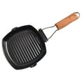 thumbnail image 3 of Mosiee Non-Stick Grill Pan With Folding Handle For All Heat Sources 20Cm/7.87 Inches, 3 of 9