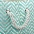 thumbnail image 2 of DII Chevron Woven Paper Collapsible Storage Bin, Large Rectangle, Aqua, 2 of 6