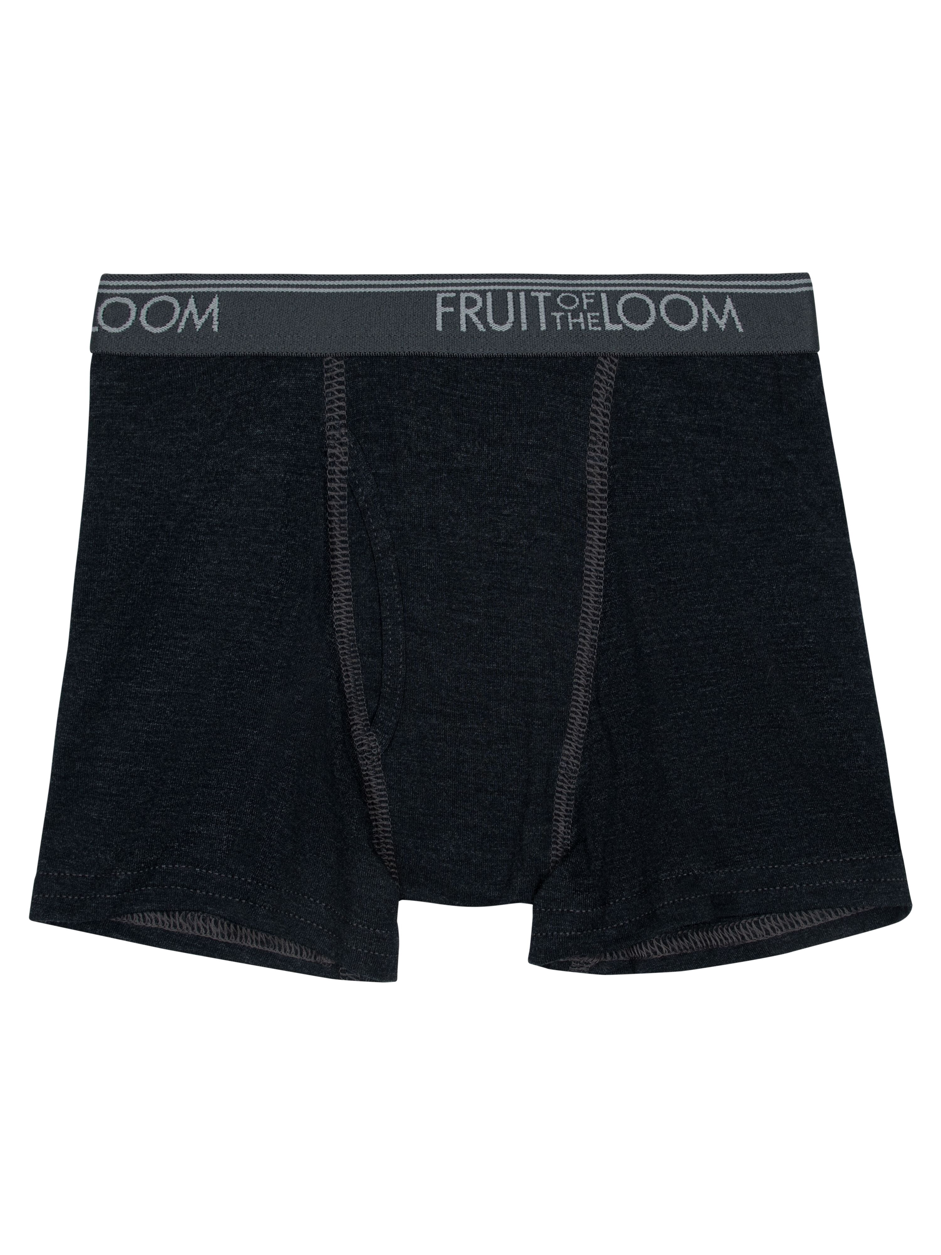Fruit of the Loom Toddler Boy 360 Stretch True Comfort Super Soft Modal Boxer Briefs Underwear, 6-Pack, Sizes 2T-5T