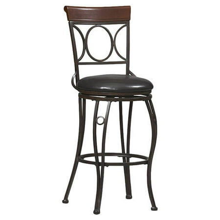 Linon Circles Back Bar Stool 30 Inch Seat Height Walmart Com Walmart Com