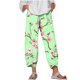 thumbnail image 1 of Pantalones de Mujer Traje Verano Cómodo de Moda Impreso Pantalones Recortados, Pantalones Elásticos Casuales, 1 of 5
