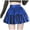 Blue, variant on Women's PU Leather Skirt,Puffy Double Layer Ruffled,Pleated, Skirt Wrapped Skirt (Black, M)