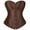 01-Brown, variant on Corset Top Bustier Renaissance Lace up Lingerie Women Overbust Satin 02-Dark Green XXXXXL