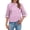 Purple, variant on Summer Short Sleeve Cotton Linen Shirts for Women Fashion Retro Embroidered Loose Casual Top Frog Button Blouse Beach Vacation Clothes